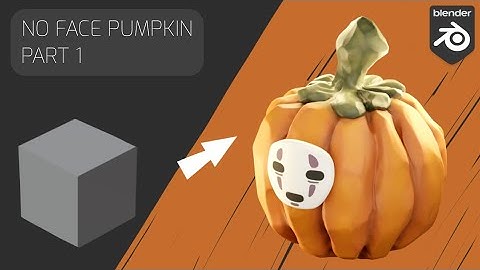 No Face Pumpkin in Blender - 3D Modeling Timelapse Part 1