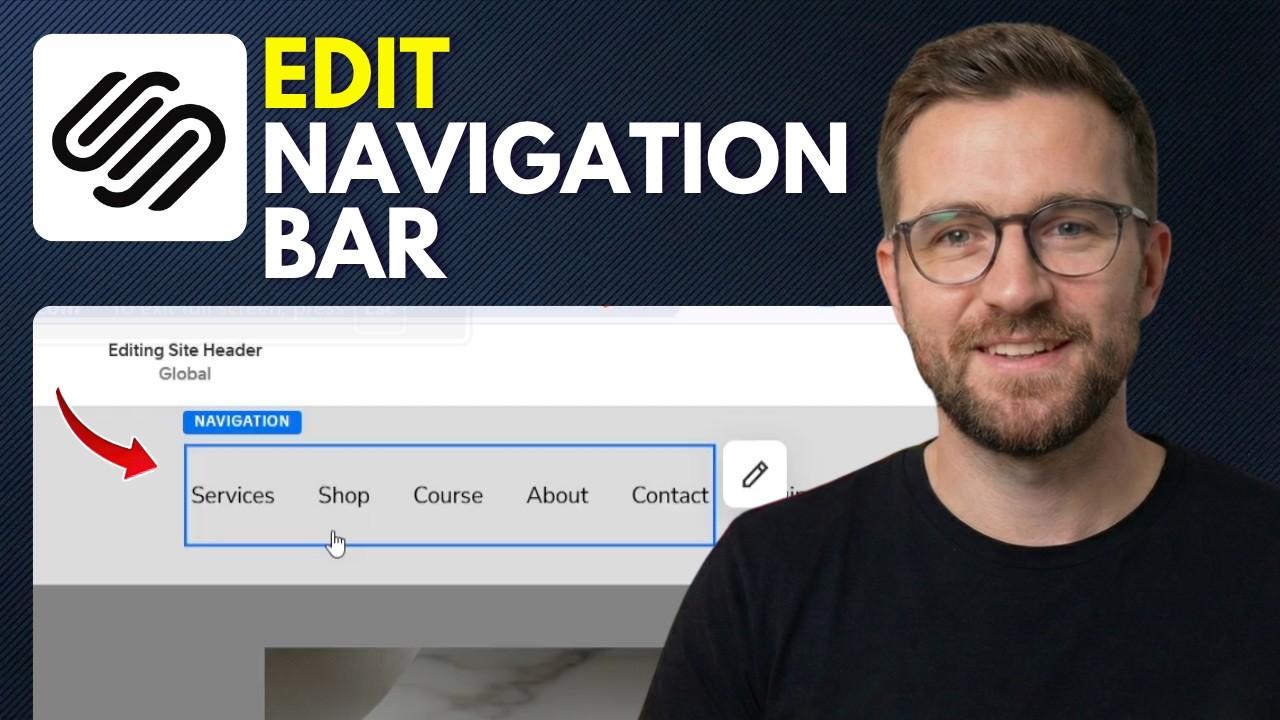 How to edit navigation bar in squarespace (Step By Step 2026) - YouTube