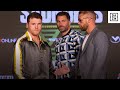 Canelo vs. Saunders Face-Off Gets Crashed By LOUD Tyson Fury Chants