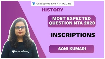 UGC NET DEC 2020 | Practice Inscriptions | History | Soni | Unacademy Live