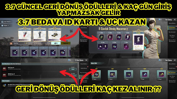 BEDAVA UC VE ID KARTI KAZAN 3.7 GÜNCEL GERİ DÖNÜŞ ÖDÜLLERİ | PUBG MOBİLE GERİ DONÜŞ KAÇ GÜNE GELİYOR