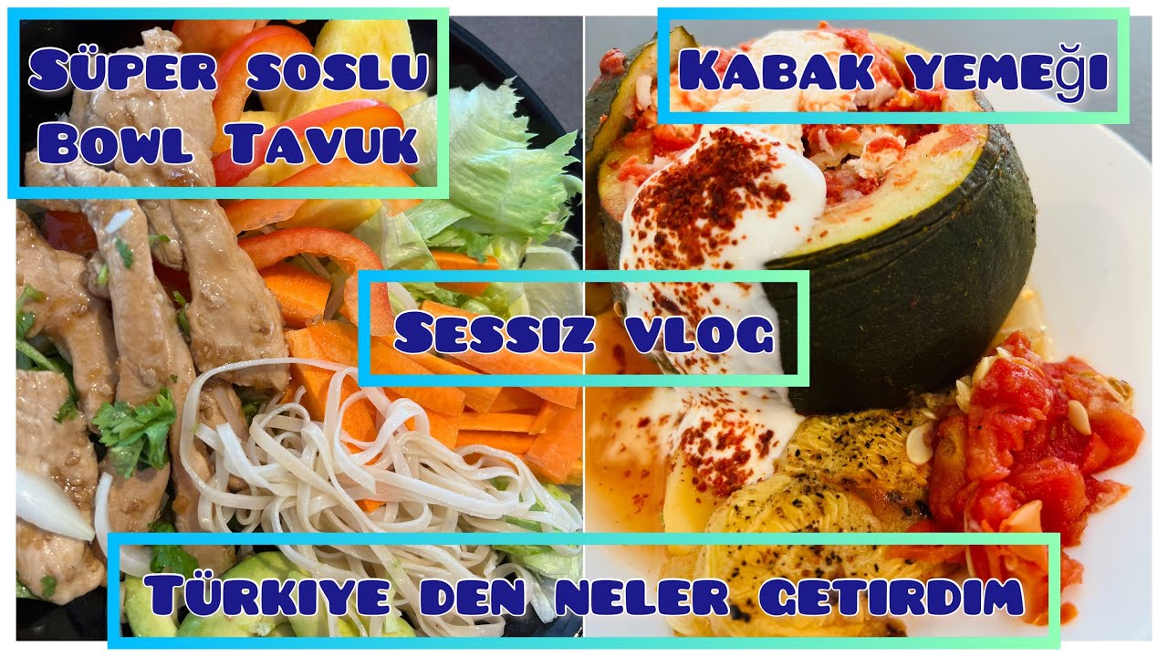 Türkiye Bavulundan neler çıktı? Kabak ve soslu tavuk ! Yemek tarifi ! Gurbet ! Köy ! Sessiz Vlog