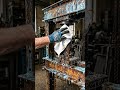 Rust removal ASMR from hydraulic press machine #asmr #trending #rust #rustremoval #decor #diy