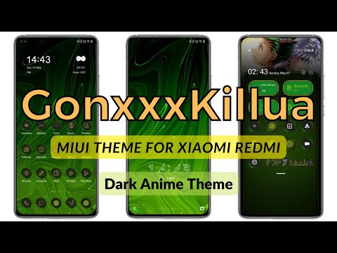 Black Anime MIUI Theme with Dark Mode for Xiaomi Redmi Devices