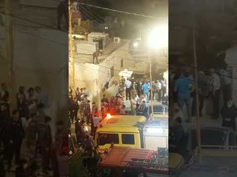 First Footage a building collapse in #Amman #Jordan, 2 people killed & atleast a dozen injured