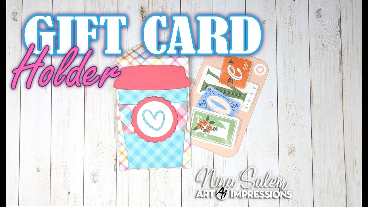Cute GIFT CARD Holder with a Cup Art Impressions YouTube