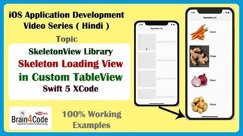 How to Display Skeleton Loading View in Custom TableView in Swift | Hindi | SkeletonView Library iOS
