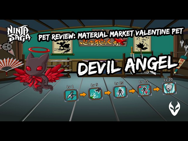 Ninja Saga - Review of Devil Angel (NEW Valentine Material Market