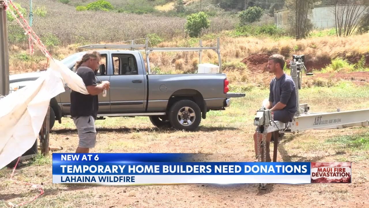 Organizers fundraise thousands for temporary homes for Lahaina fire ...