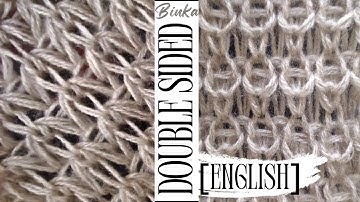 [English] An original double-sided design of an elegant knitting pattern. #knitting  #stitch