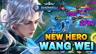 Information NEW HERO! WANG WEI QUADRAKILL INSANE BURST MAGIC DAMAGE BUILD IN MID LANE! | HONOR OF KINGS Update