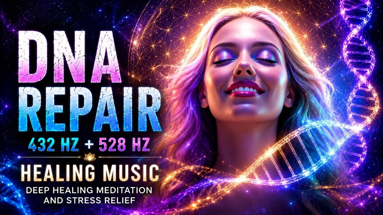 DNA Repair 432 Hz + 528 Hz Healing Music 🧬 3 Hours Deep Healing ...
