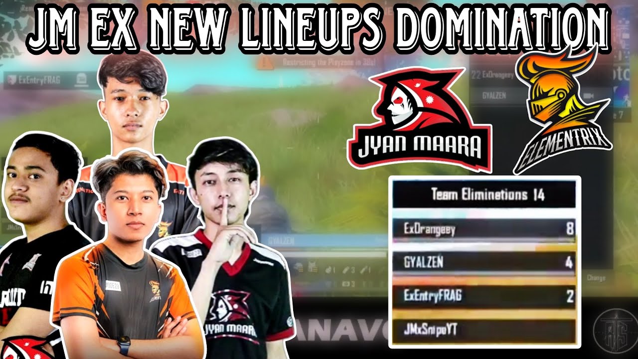 JMEx New Lineups Domination 🔥 | JMEx 14 Kills Chicken Dinner | Clash with kvn