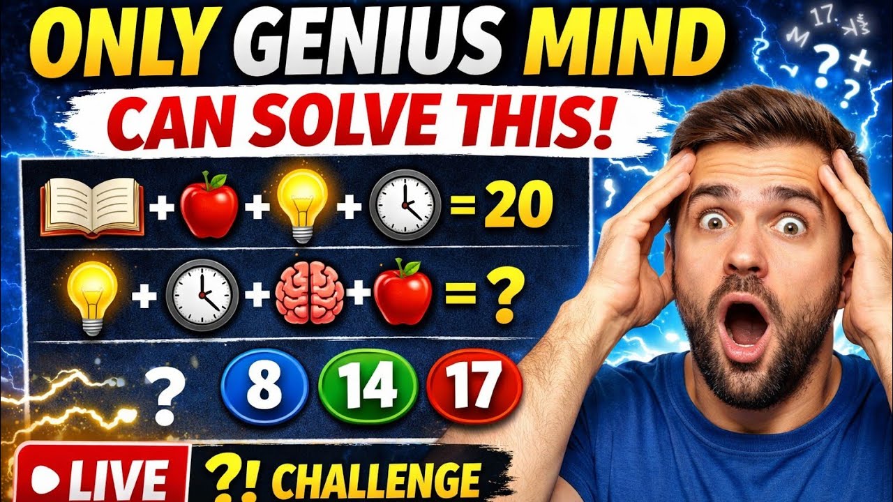 ONLY Genius Mind Can Solve This 🧠 | LIVE Challenge - YouTube