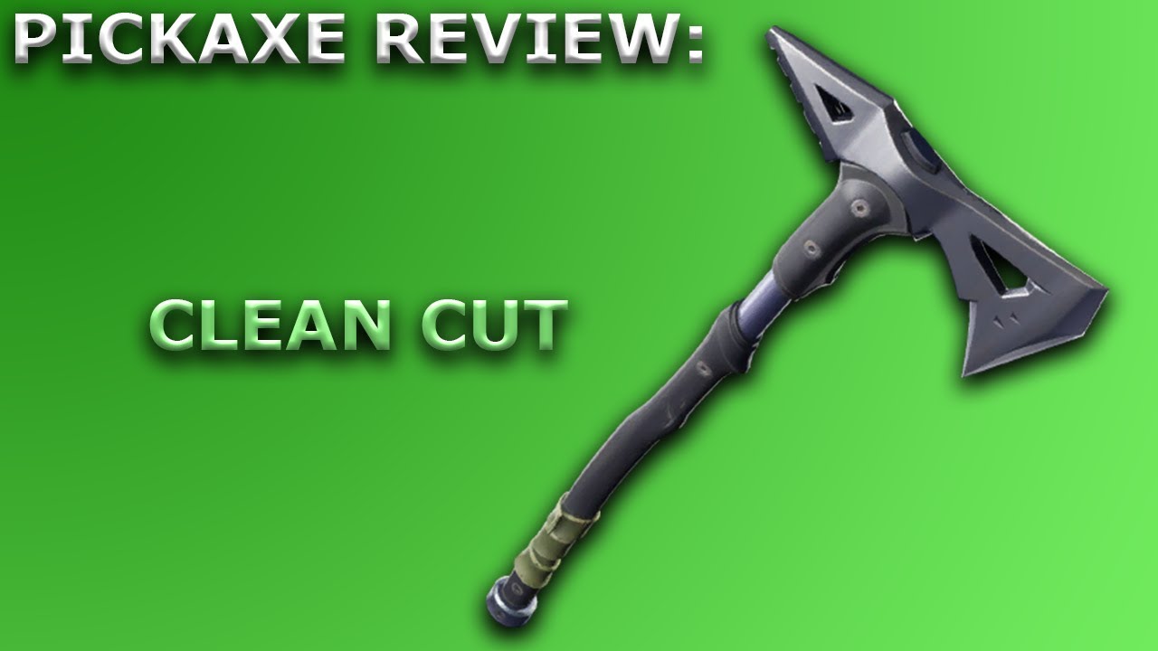 Clean Cut Pickaxe Review Sound Showcase Fortnite Battle Royale Youtube - roblox pickaxe with two hands