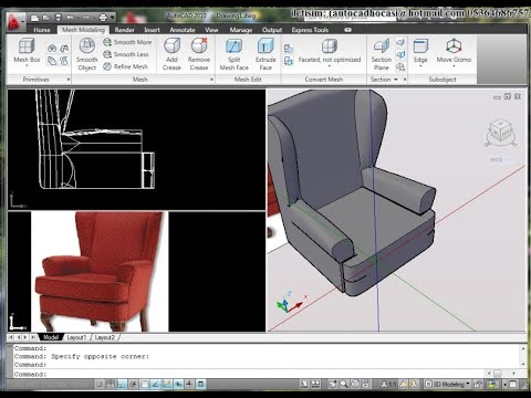 AutoCAD Mesh Modelleme ile Koltuk Modellemesi-1.DERS