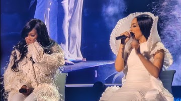 WHITNEY HOUSTON TRIBUTE BRINGS BRANDY TO TEARS! MONICA LIVE ONSTAGE