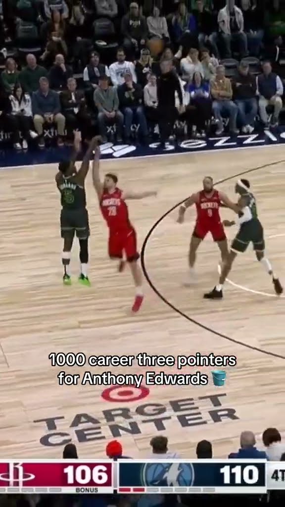 Ant's reaction to scoring 1,000 career threes ?