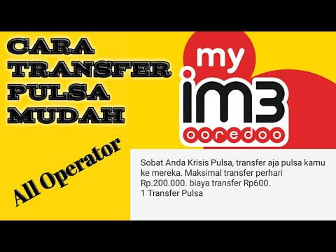 Cara transfer pulsa indosat || melalui pesan. 