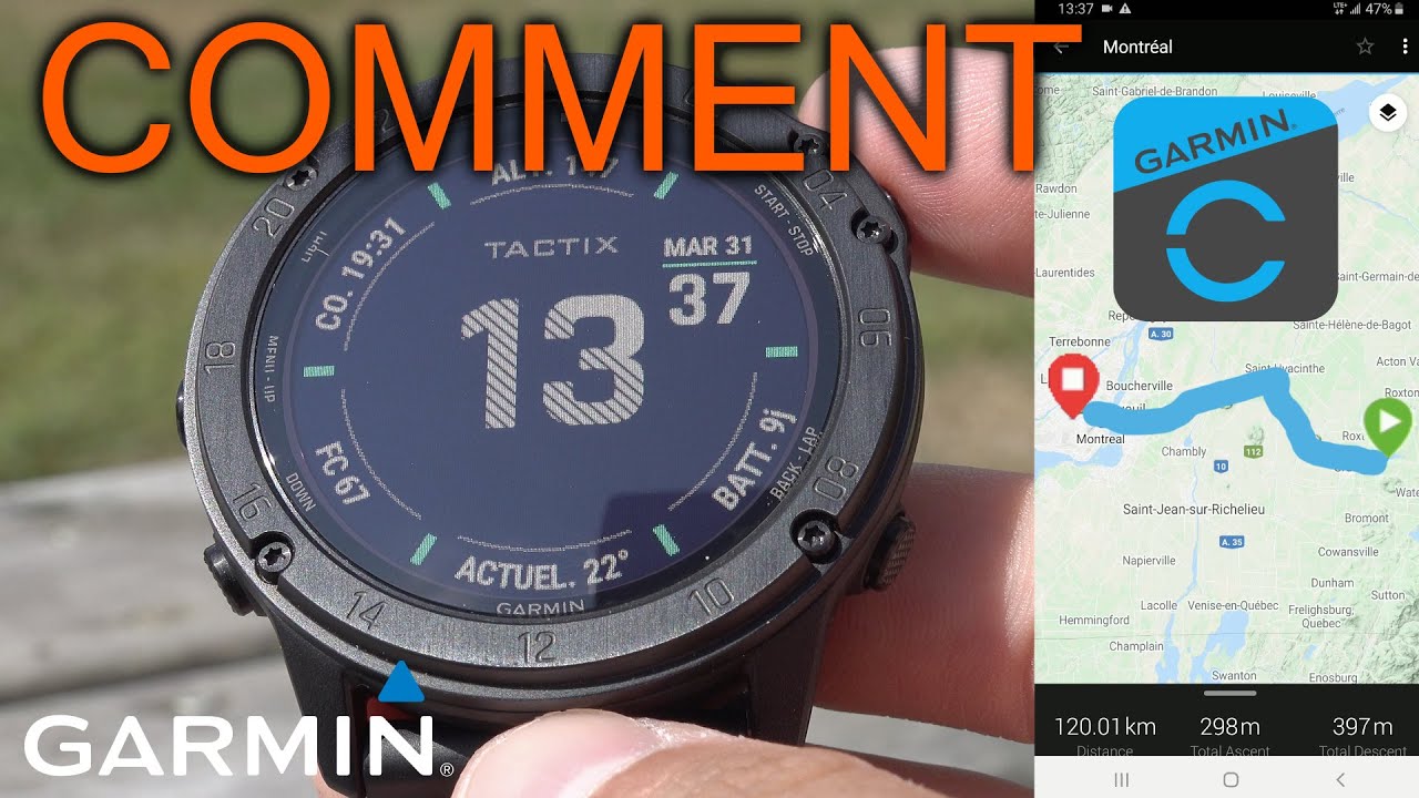 Comment créé un itinéraire avec Garmin Connect pour la montre Garmin