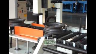 Wheel rim circular runout testing machine