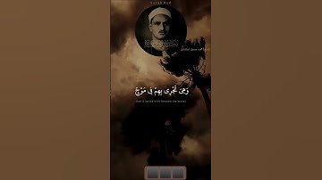 محمد صديق المنشاوي #قرآن #المنشاوي #قران_كريم #هدى_الله #سورة_هود آية (٤٢)