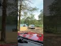 Jeep Gladiator Eye view at Harris Lake waterfall in Tuscaloosa AL