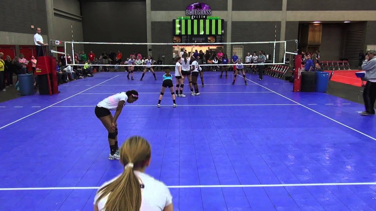 LUV 13 Black 2013 vs. AVA 13 Team Rox JVA volleyball Set 2 clip 2 of