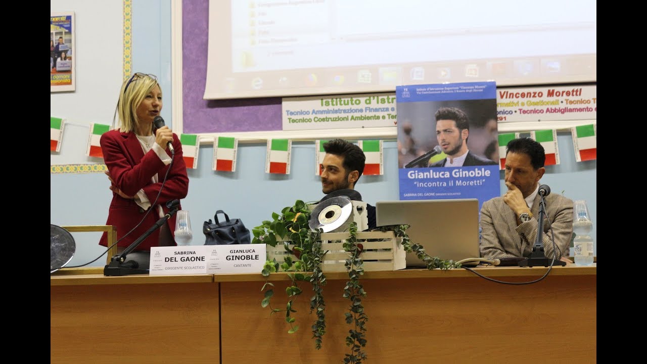 Gianluca Ginoble ospite dell'Istituto Moretti di Roseto