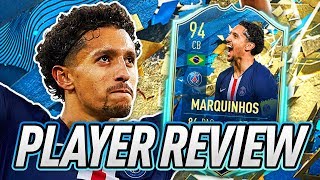 FASTEST CB SO FAR?! 😱 94 TOTSSF MARQUINHOS PLAYER REVIEW! - FIFA 20 Ultimate Team