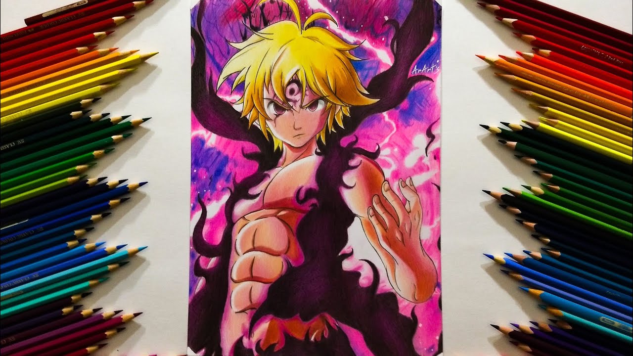 Speed Drawing - Meliodas Demon Form (The Seven Deadly Sins) [Семь Смертных Грехов]