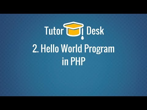 Hello World Program in PHP