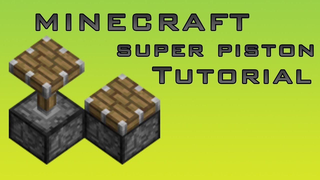 minecraft 1.4.5: how to make a super fast piston - YouTube