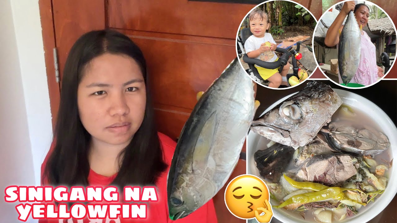 SINIGANG NA YELLOWFIN SA KATMON NA MAY TALBOS NG KAMOTENG BAGIN