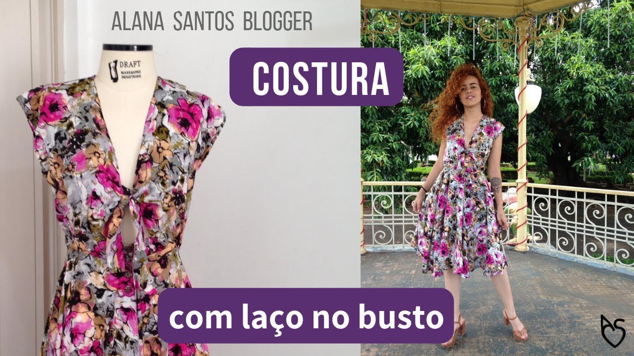 Kawaii Laço Contraste Amarrar Peito à Ducada Simples elegante Vestido