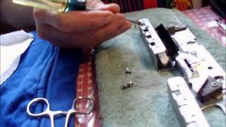 taking apart the sinker plate and deep cleaning part 1. "my machine was working when I put it away"