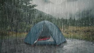 Rain On TentㅣBeat Insomnia With Soothing Rain & Distant Thunder For Deep Sleep, Stress Relief