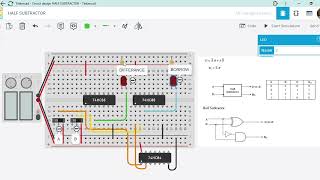 Half Subtractor On Tinkercad