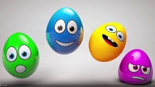 Learn colors with funny Surprise Eggs Compilation 3D Cartoons for children Video for kids