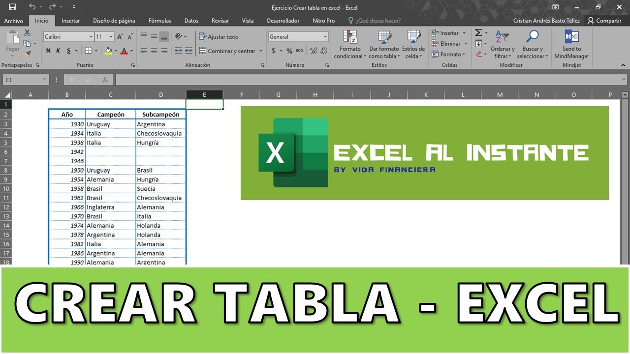 Crear una tabla dinamica en excel