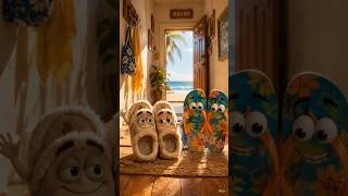 #SlippersVsFlipFlops #FunnyShorts #Relatable #FootwearBattle #FlipFlops #Slippers#ComedyReels#shorts