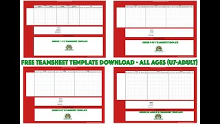 Grassroots Football Team sheets - Free Download - Templates screenshot 1