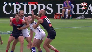 Gawn taps and Harmes fires a goal - AFL JLT Community Series 2018 week one