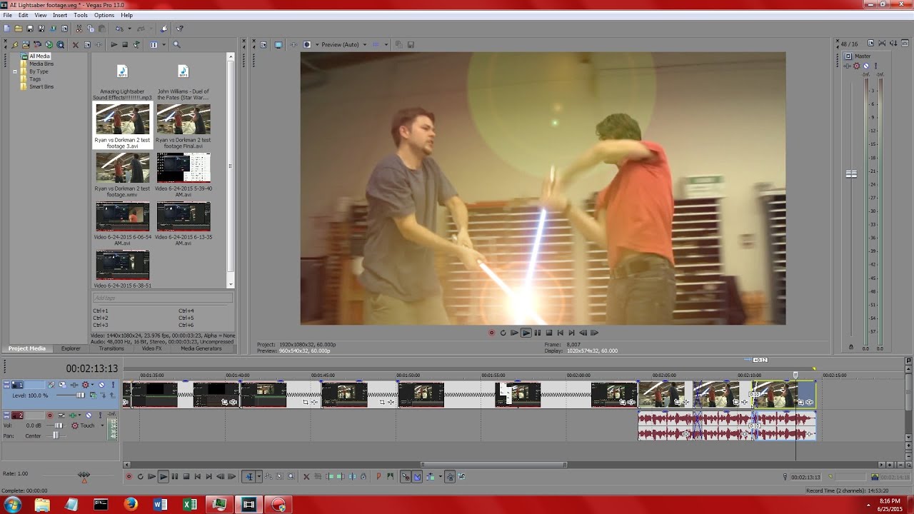 After Effects: Lightsaber test footage - YouTube