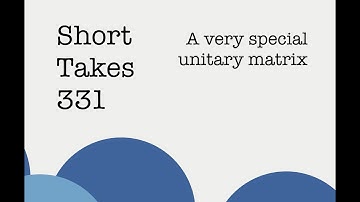 A very special unitary matrix: the discrete Fourier transform
