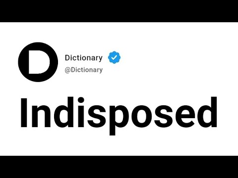 Indisposed Meaning In