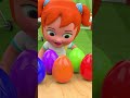 #Shorts Cute Baby Girl Learn Colors and Fruits Names with Surprise Eggs | Kids Educational videos