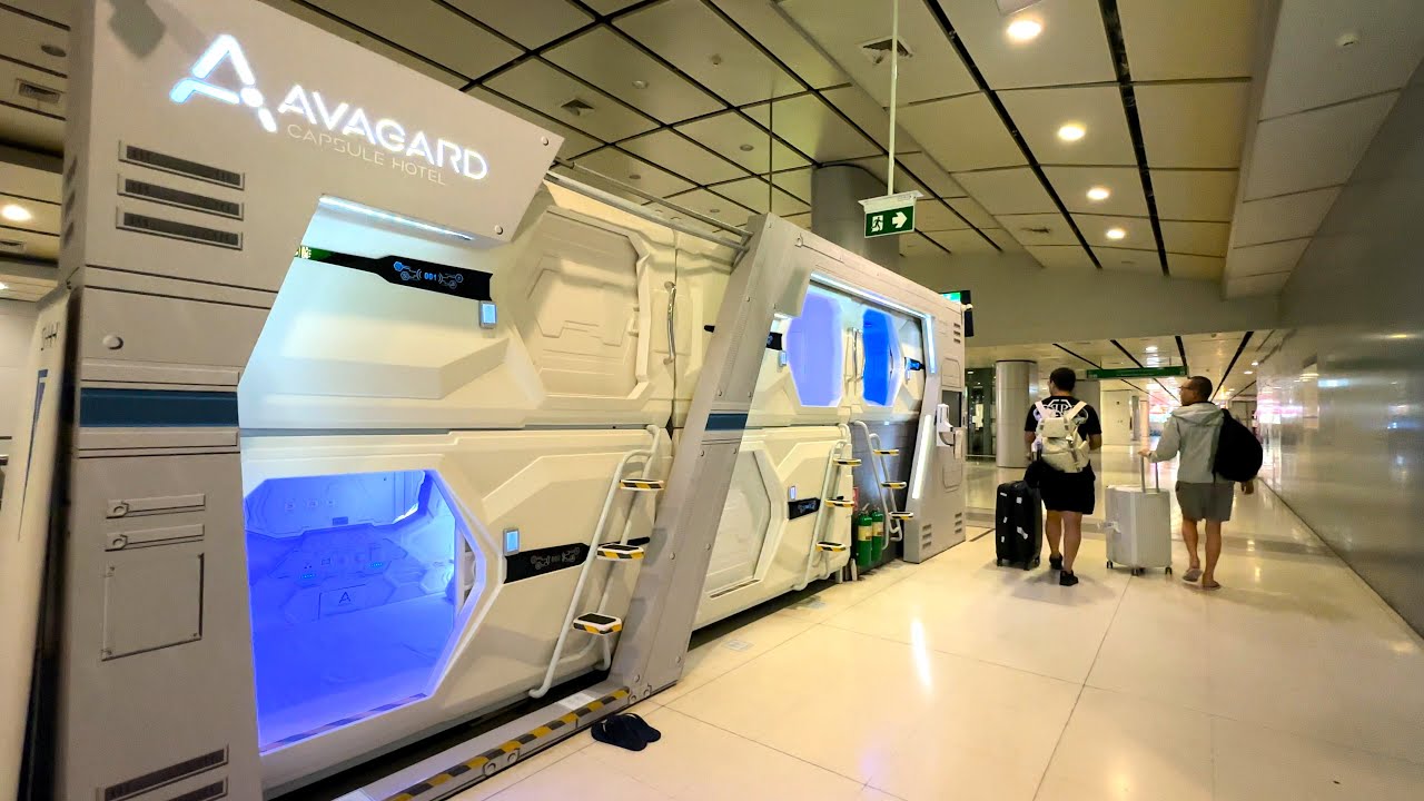 Капсульный отель в подземном переходе аэропорта Суварнабхуми | Бангкок, Таиланд