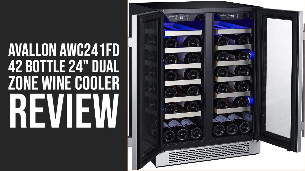 Avallon AWC241FD 42 Bottle 24" Dual Zone French Door BuiltIn Wine