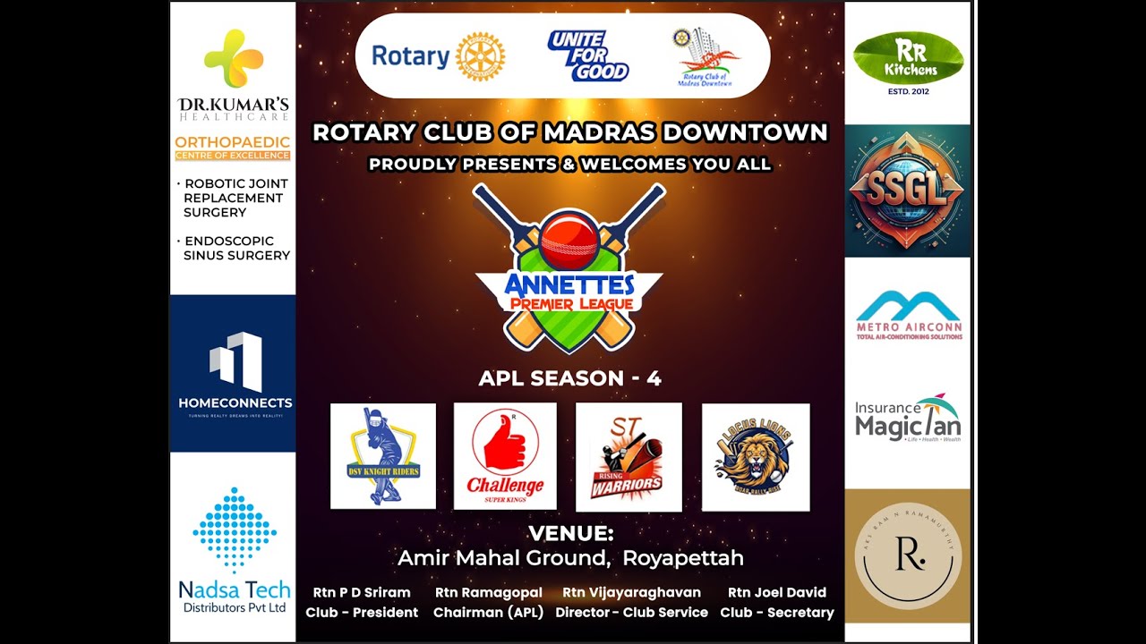 DSV Vs. CSK - ANNETTES PREMIERE LEAGUE SEASON 4 (ROTARY CLUB OF MADRAS DOWNTOWN)